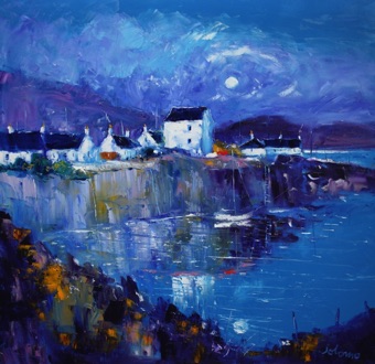 Evening reflections Easdale Argyll 30x30